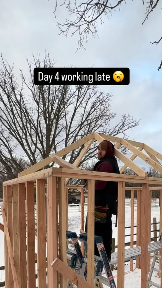 Shed build day 4: hip roof