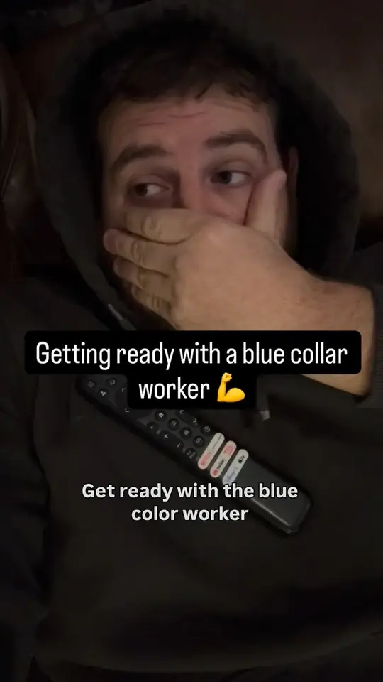 Getting ready with a blue-collar worker
