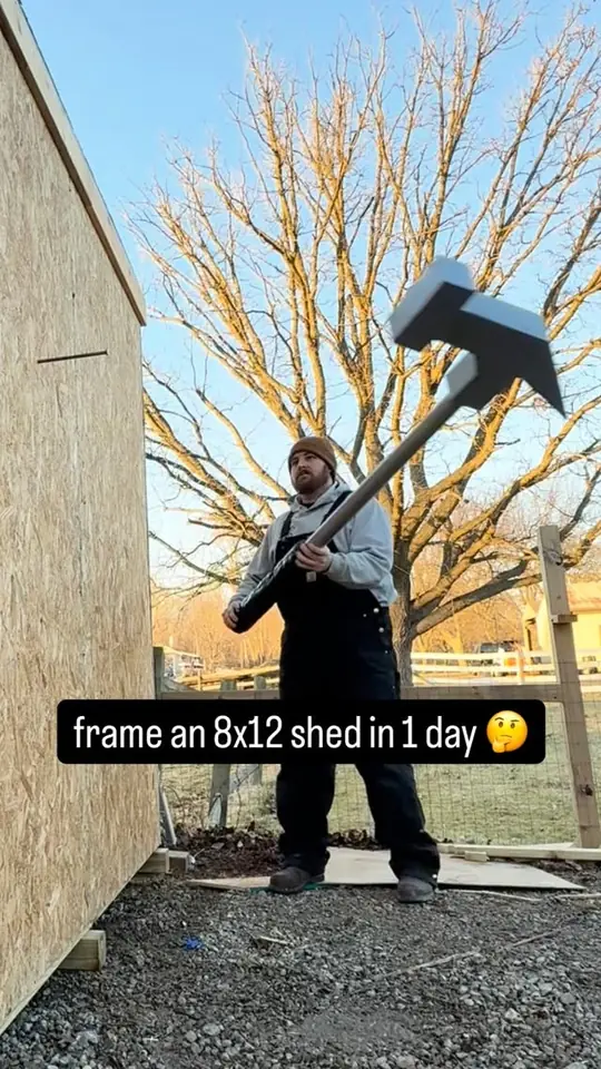 Can you frame an 8x12 shed in one day?