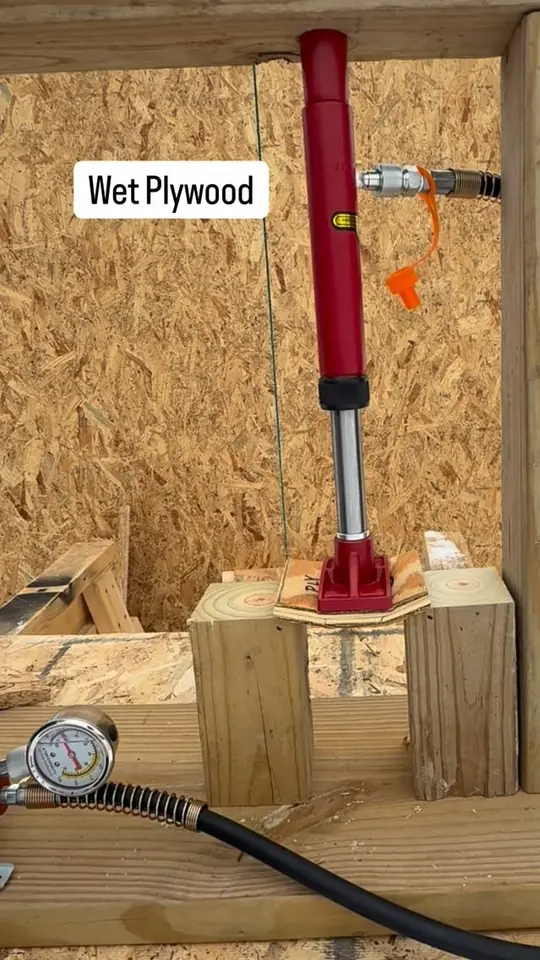 Testing wet plywood and OSB