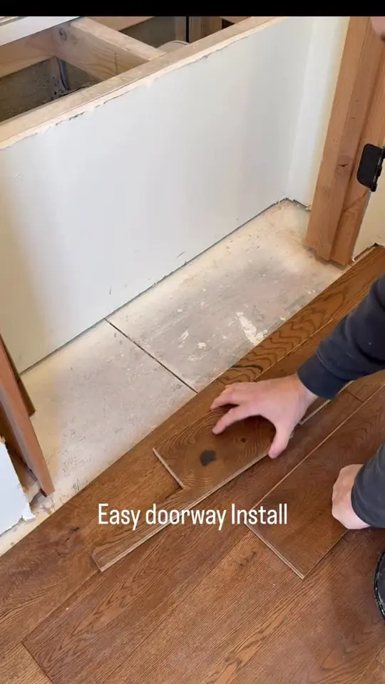 Installing flooring through doorways