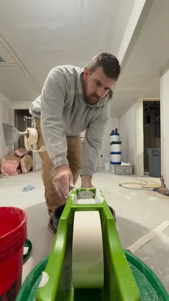 Trying a new drywall taping tool