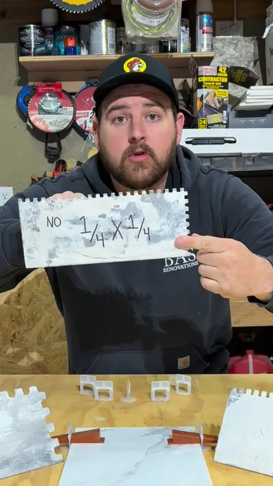 Using the right trowel for tile